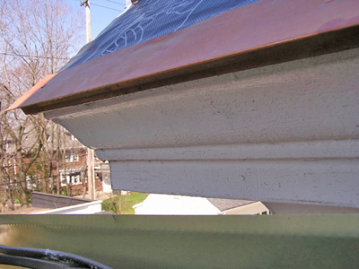 Drip Edge installed on crown eave over ice guard